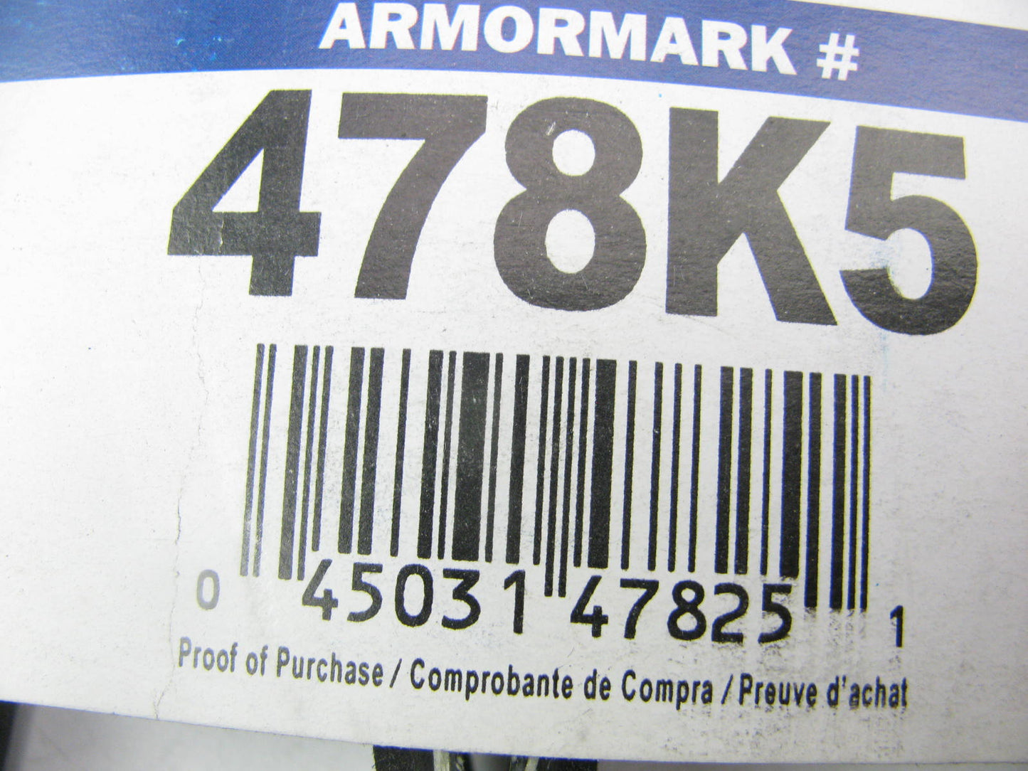 Armormark 478K5 Serpentine Belt - 0.69'' X 48.00'' - 5 Ribs