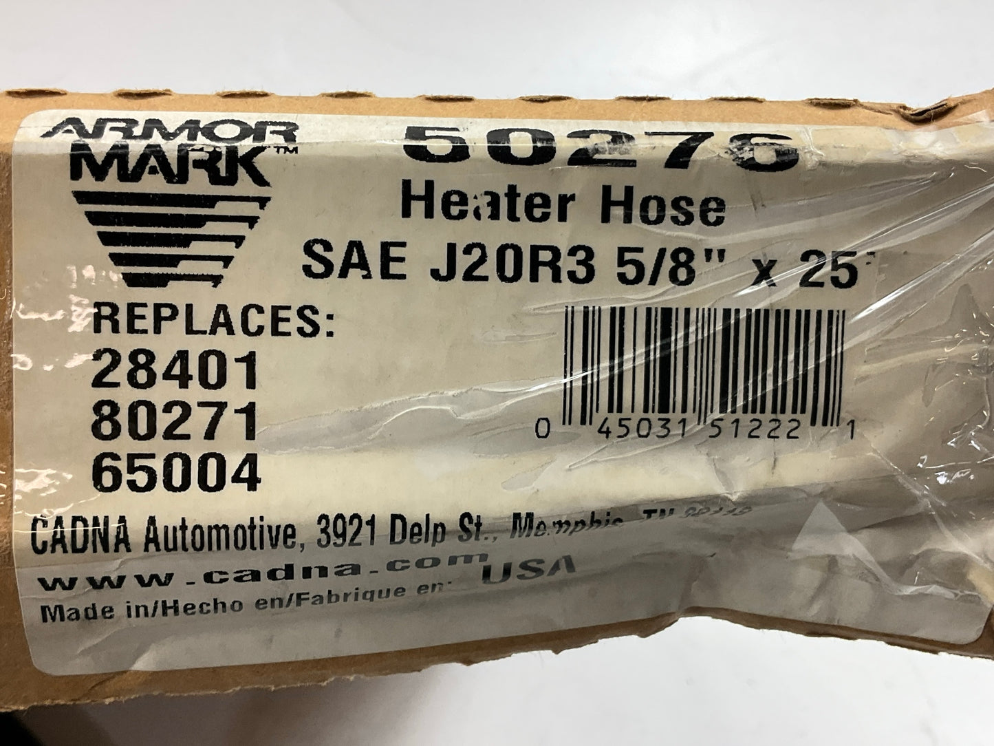 20 FEET ONLY - Armormark 50276 5/8'' SAE J20R3 Heater Hose