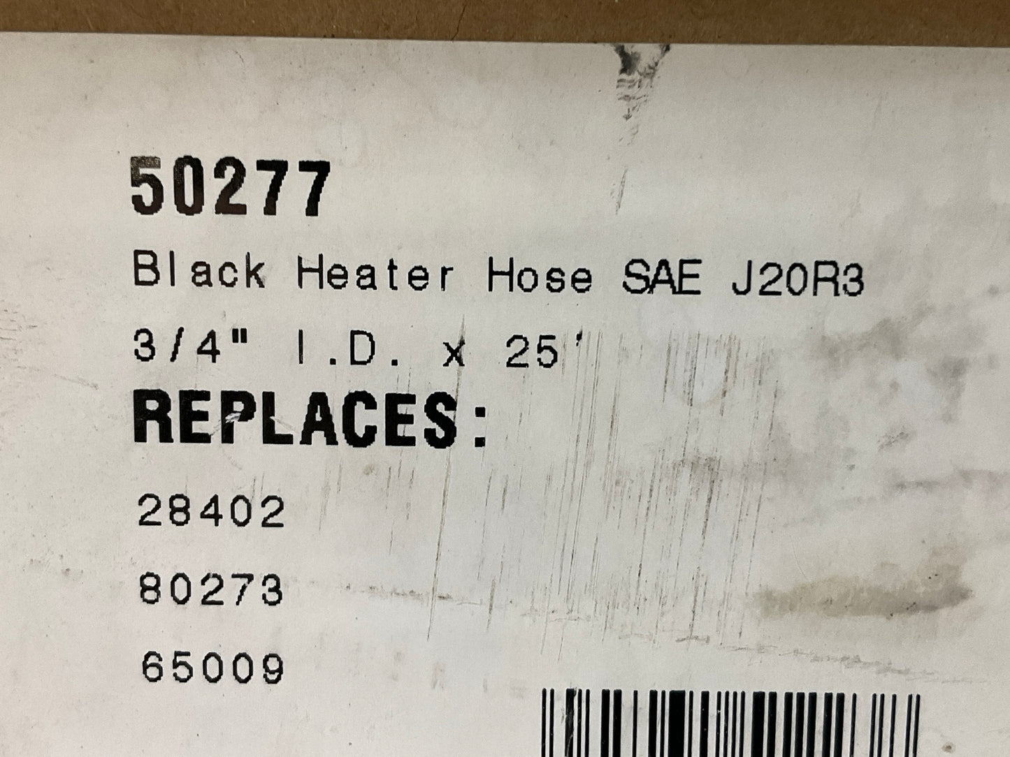 20 FEET - Armormark 50277 Black HVAC Heater Hose, SAE J20R3 - 3/4'' ID