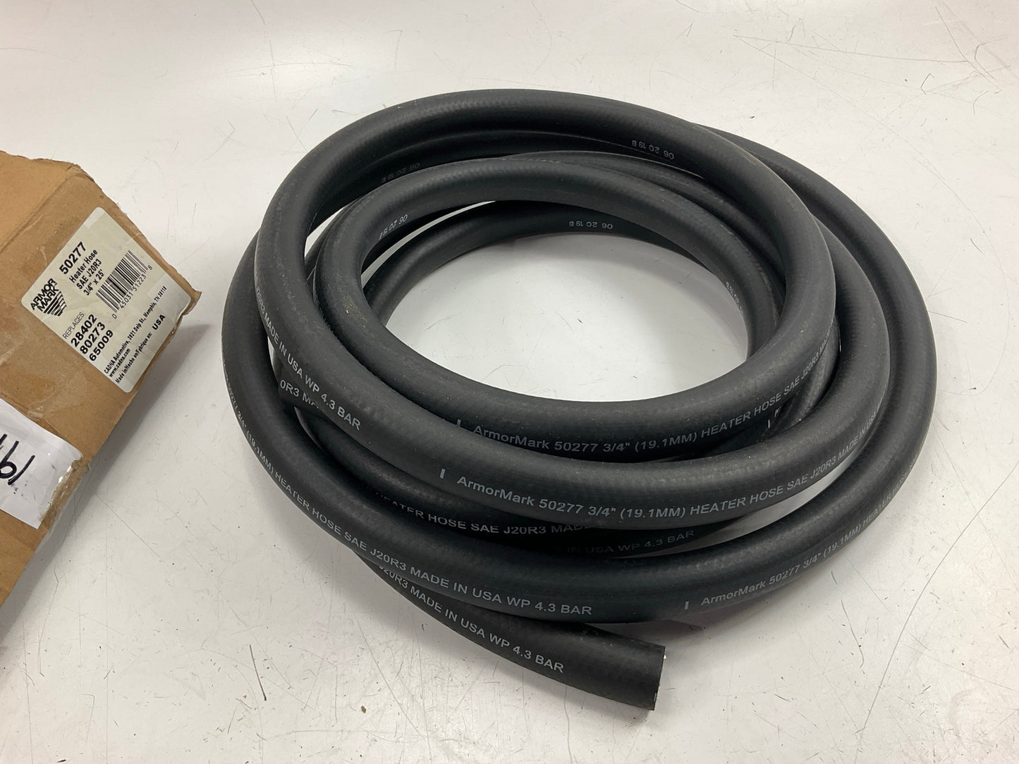 19 FEET - Armormark 50277 Black HVAC Heater Hose, SAE J20R3 - 3/4'' ID