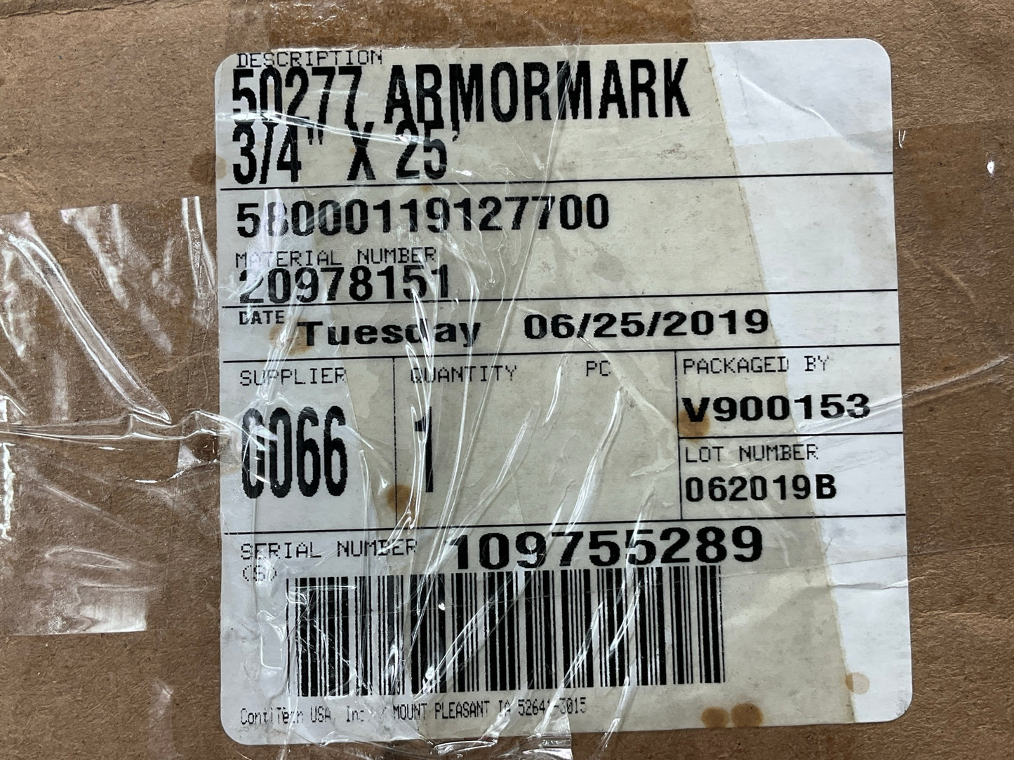 19 FEET - Armormark 50277 Black HVAC Heater Hose, SAE J20R3 - 3/4'' ID
