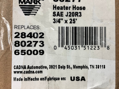 19 FEET - Armormark 50277 Black HVAC Heater Hose, SAE J20R3 - 3/4'' ID