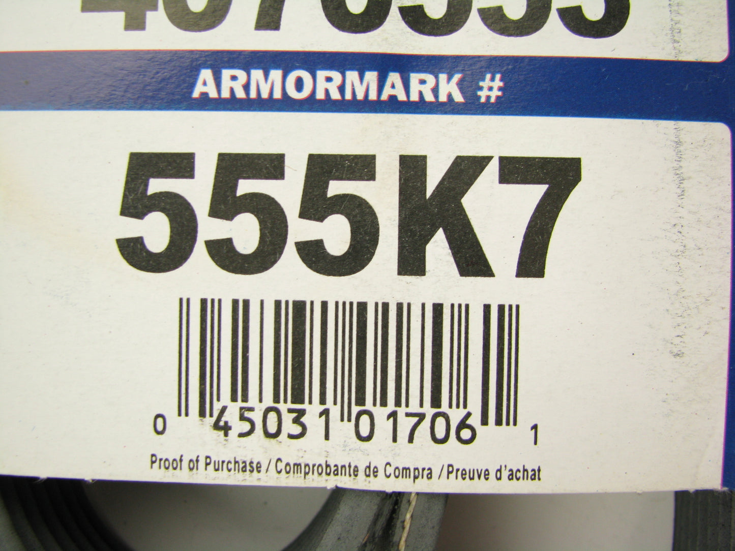 Armormark 555K7 Serpentine Belt - 1997-2002 GMC T6500 T7500 For CAT 3126 W/O A/C