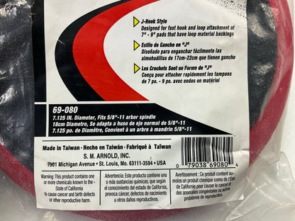 SM Arnold 69-080 Professional Hook And Loop Buffing Pad Backing Plate-- 7.5''-9''