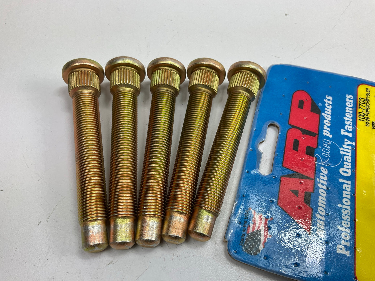 NEW, OPEN PACKAGE - ARP 100-7703 Wheel Studs 1/2-20 X 3.5 In. For Ford Rear Disc