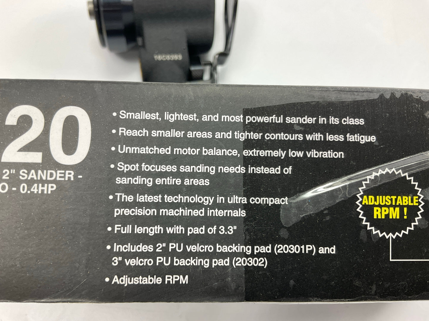 Astro Pneumatic 320 ONYX Micro 2'' Air Sander - Hook & Loop - 0.4HP