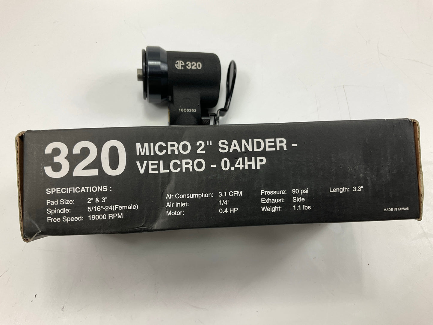 Astro Pneumatic 320 ONYX Micro 2'' Air Sander - Hook & Loop - 0.4HP