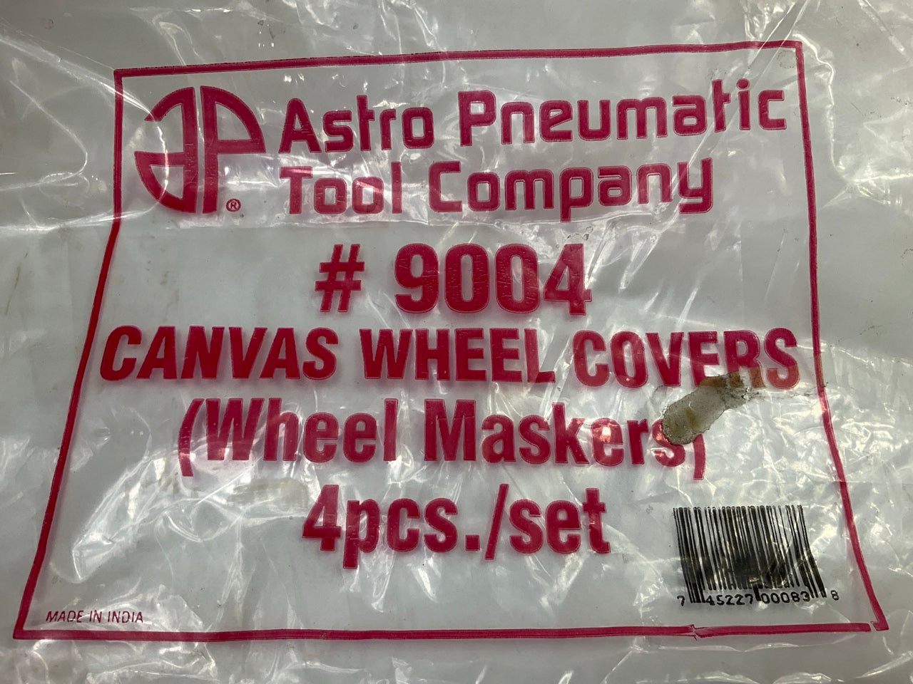 Astro Pneumatic 9004 Canvas Wheel Maskers 4 Piece Set, Up To 15''