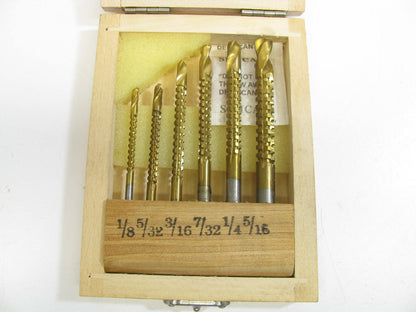 Astro Pneumatic 6pc High Speed Steel Saw Drill Set: 1/8 5/32 3/16 7/32 1/4 5/16