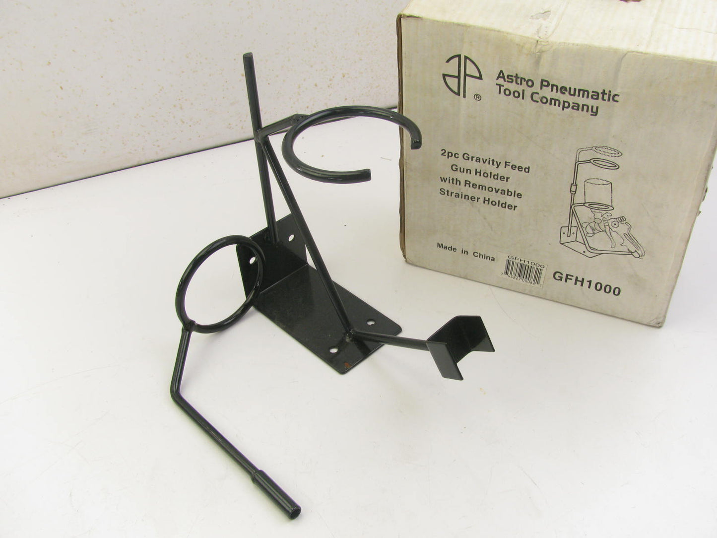 Astro Pneumatic 2pc Gravity Feed Spray Gun Holder With Removable Strainer Holder