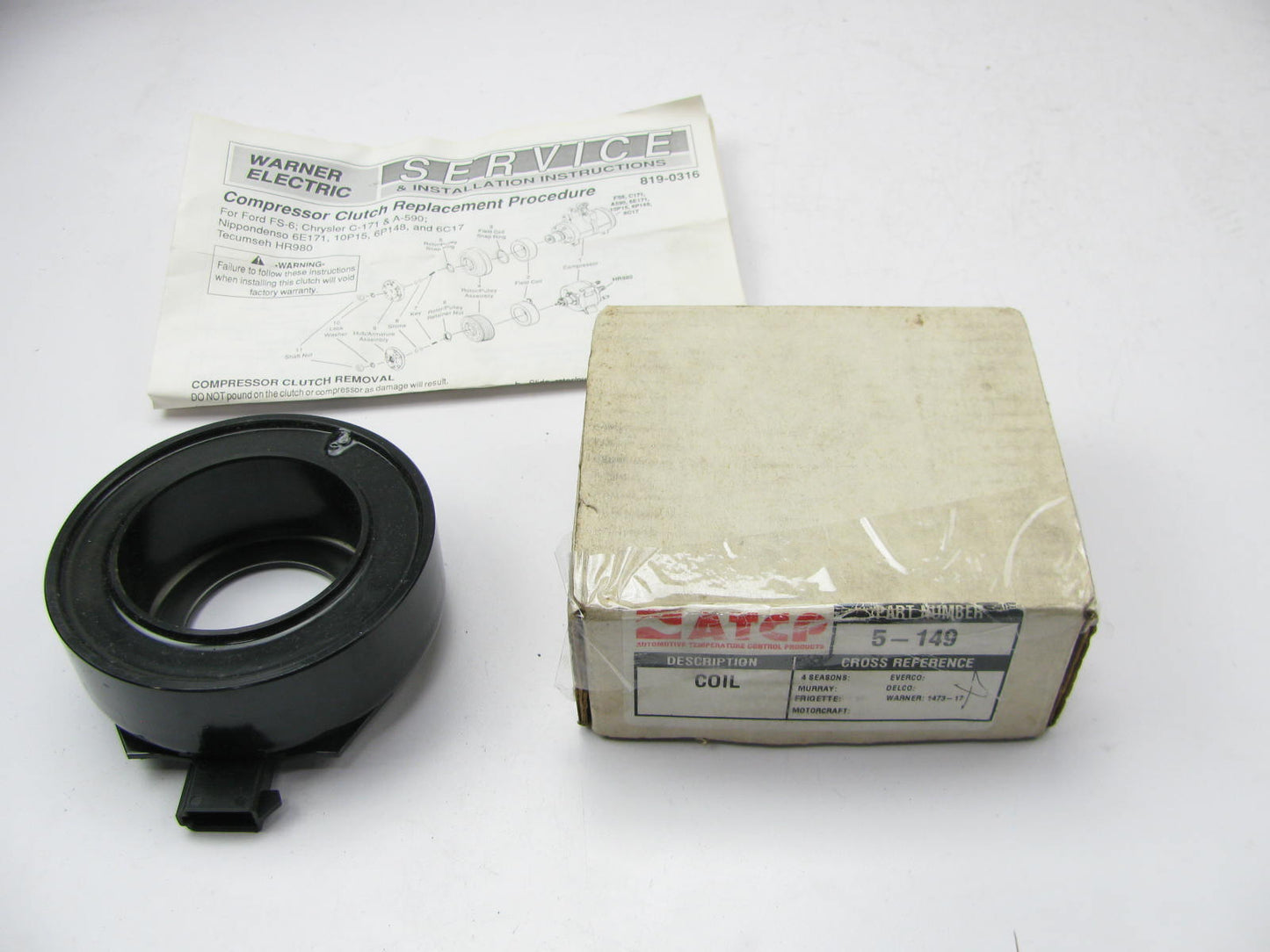 ATCP 5-149 A/C Compressor Clutch Field Coil - Ford FS6, Tecumseh HR980