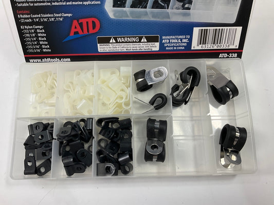 ATD Tools ATD-338 Rubber Coated Cushion Clamp Assortment - 90 Piece