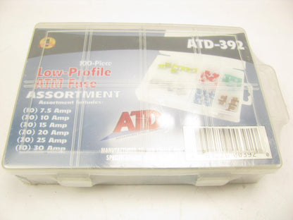 ATD ATD-392 100 Piece Low-Profile ATM Fuse Assortment 7.5 10 15 20 25 30 AMPS