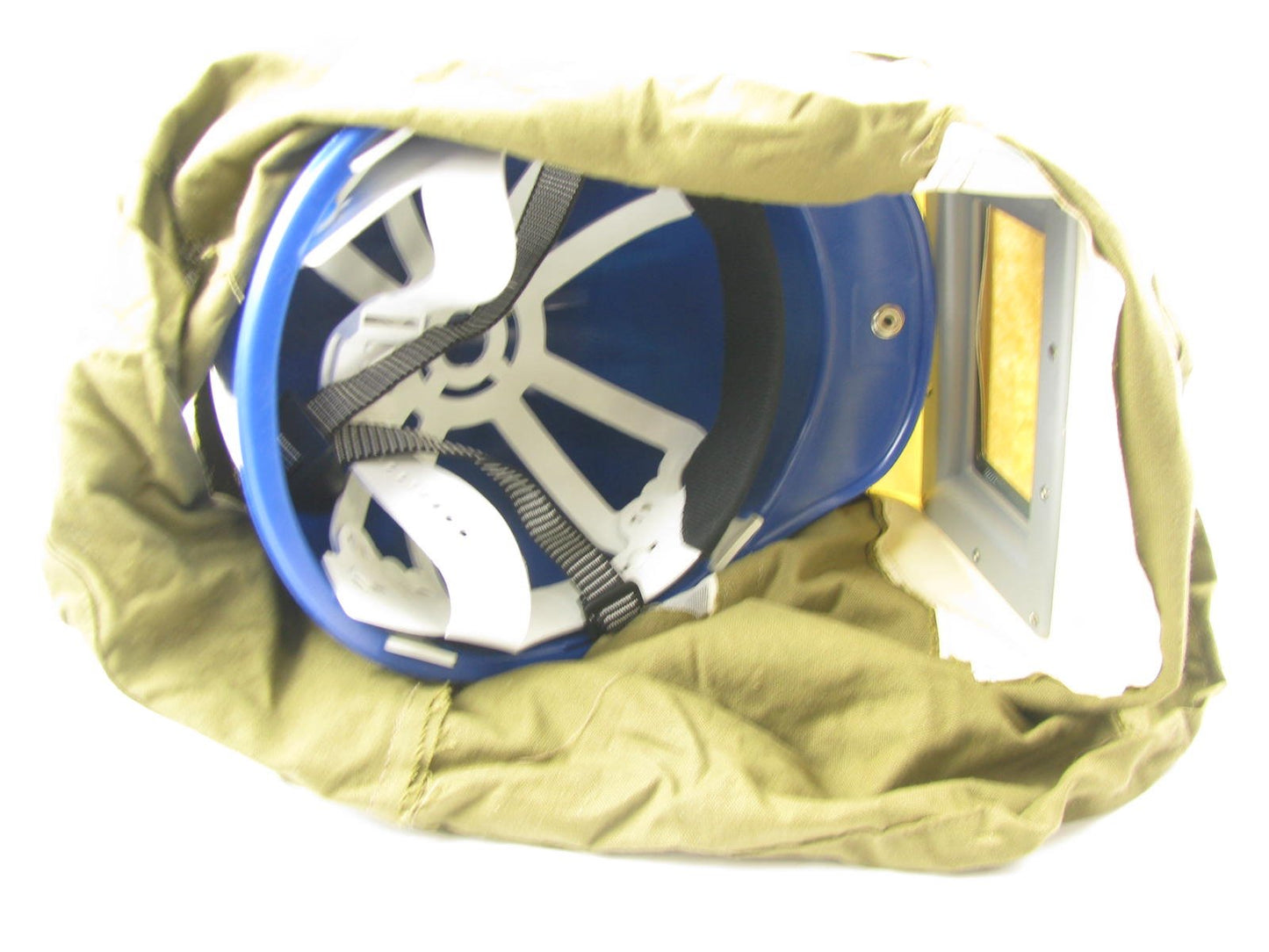 ATD 84760 Deluxe Canvass Protection Face Hood Hard Hat Cover With 3''x 5'' Lens