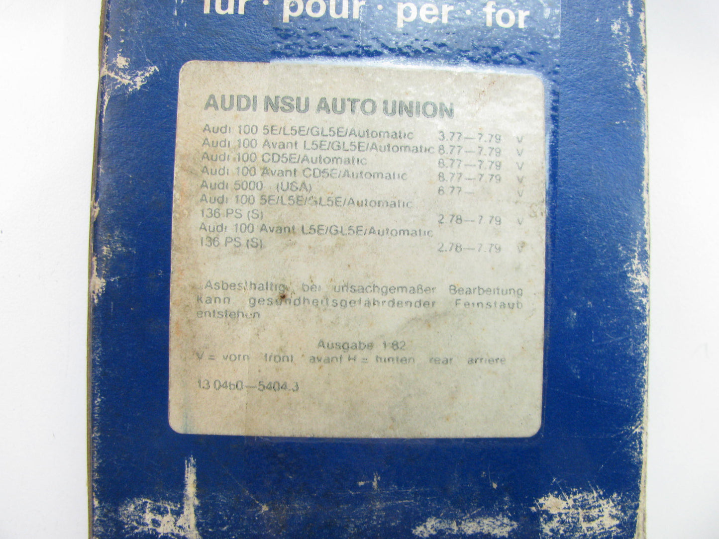 ATE 13.0460-5404.2 Front Brake Pads For 1978-1980 Audi 5000