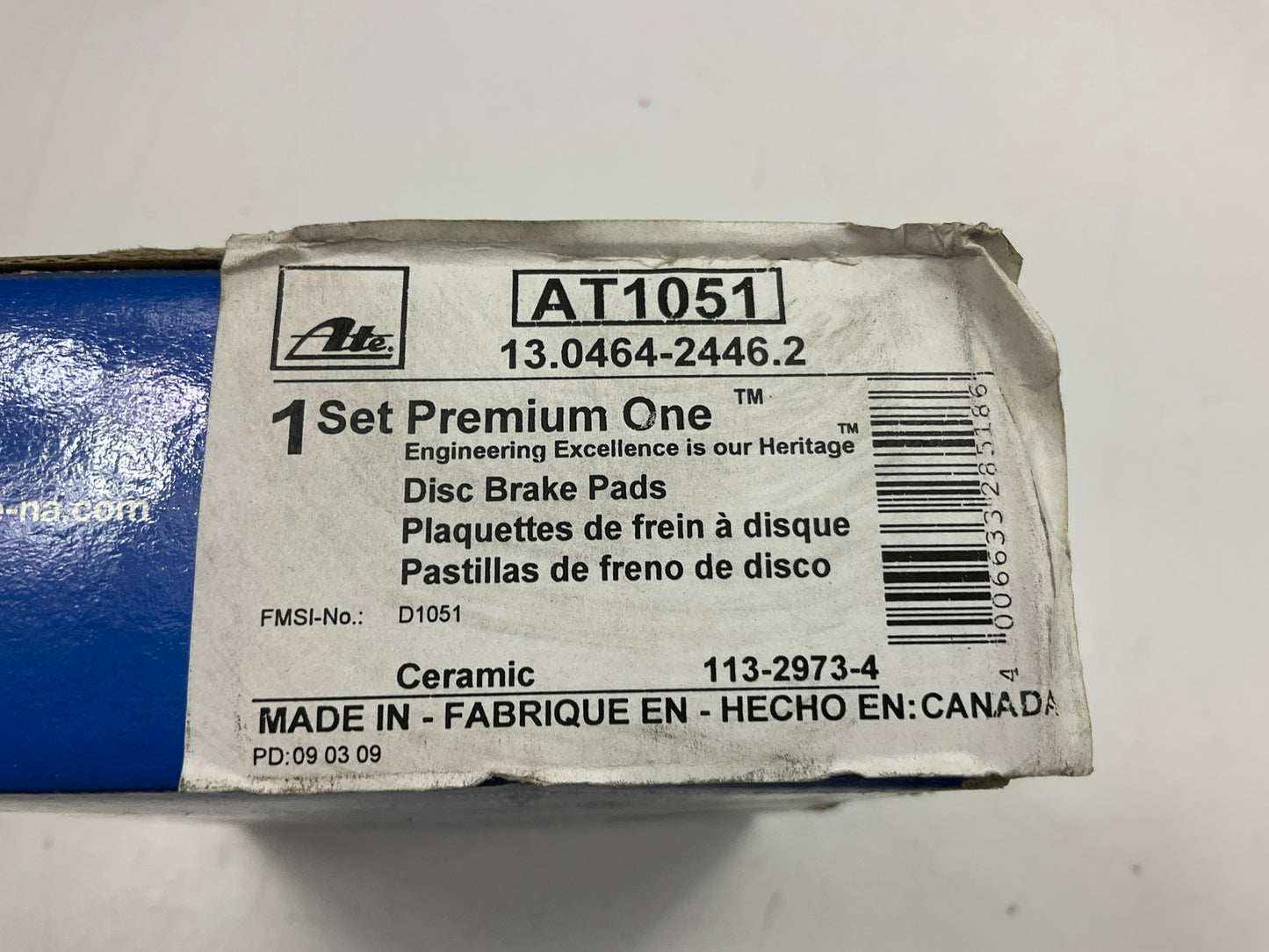 ATE AT1051 Rear Brake Pads For 2004-2005 Toyota RAV4