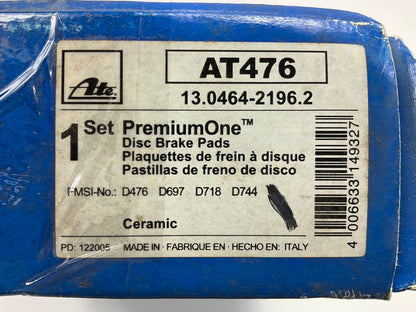 ATE AT476 FRONT PremiumOne Ceramic Disc Brake Pads