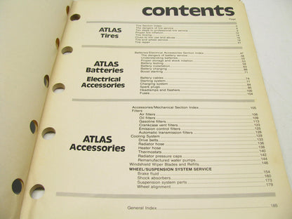 Atlas 1958 Service Guide - Tires, Batteries, Accessories - 118 Pages