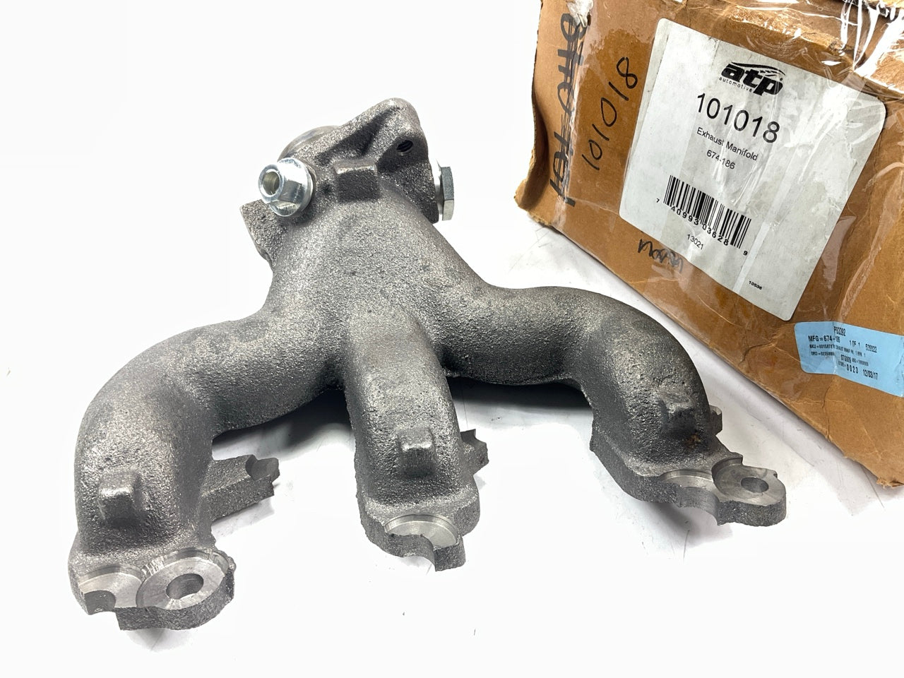 MANIFOLD ONLY, AS SHOWN - ATP 101018 Rear Exhaust Manifold - 87-96 Ford 4.9L 300