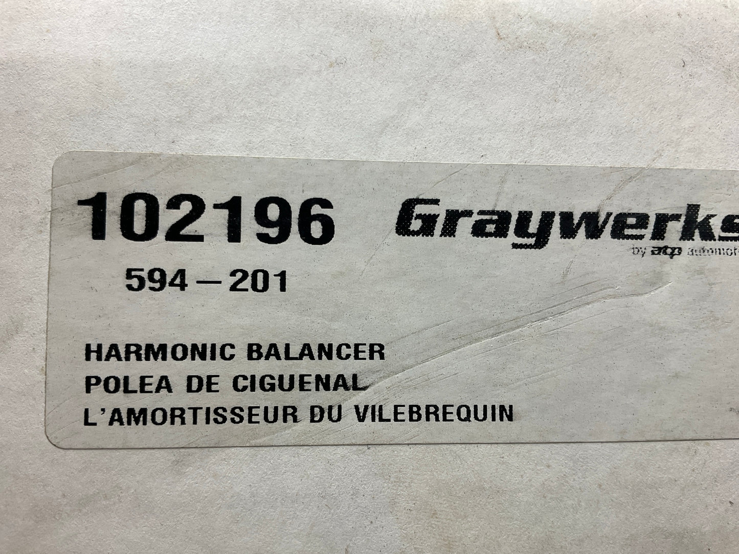 ATP 102196 Engine Harmonic Balancer - Toyota 3.4L V6 - 5VZ-FE