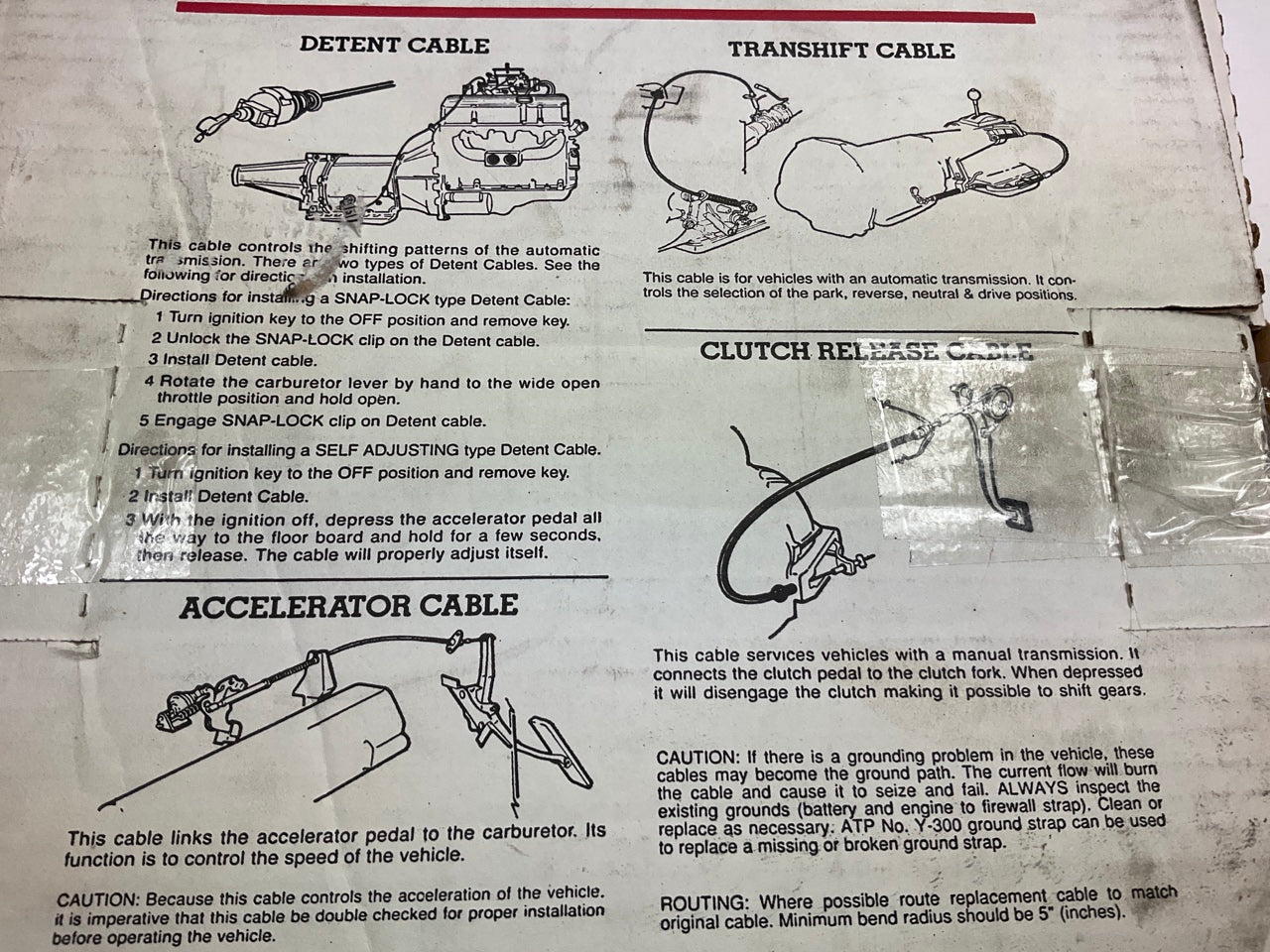 ATP Y-236  Clutch Cable For 84-90 MiniRam, Caravan, Voyager