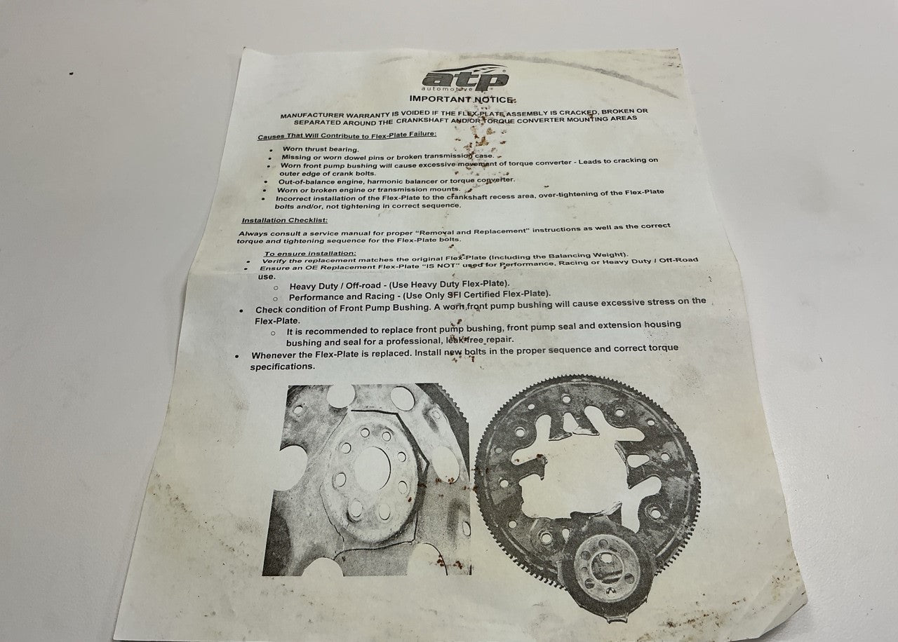 ATP Z367 Automatic Transmission Flexplate