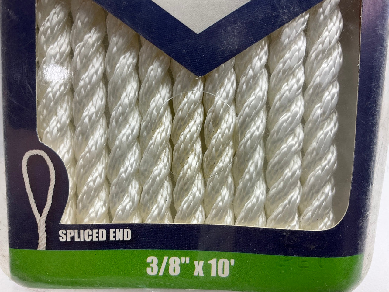 Attwood 11711-7 Premium 3/8'' D X 10' L White Nylon 3-Strand Twisted Dock Line