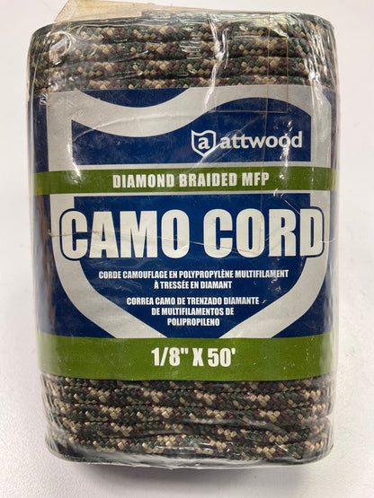 Attwood 11717-2 CAMO Diamond Braid MFP Utility Rope Cord Line - 1/8''  X 50'