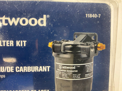 Attwood 11840-7 Universal 10-Micron Fuel/Water Separator Filter Kit With Double