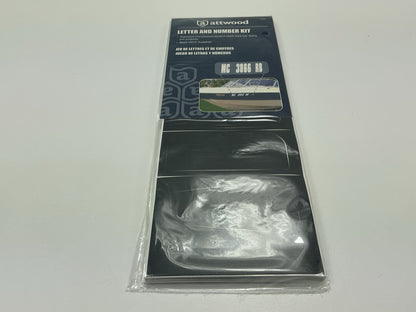 Attwood 14142-7 Boat Registration Letter & Number Kit Black 3'' Vinyl Labels