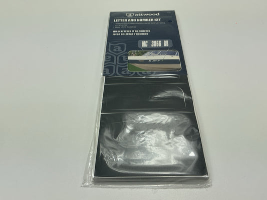 Attwood 14142-7 Boat Registration Letter & Number Kit Black 3'' Vinyl Labels