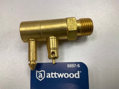 Attwood 8897-6 Brass Quick-Connect Tank Fitting 1/4'' NPT Male Thread For Yamaha