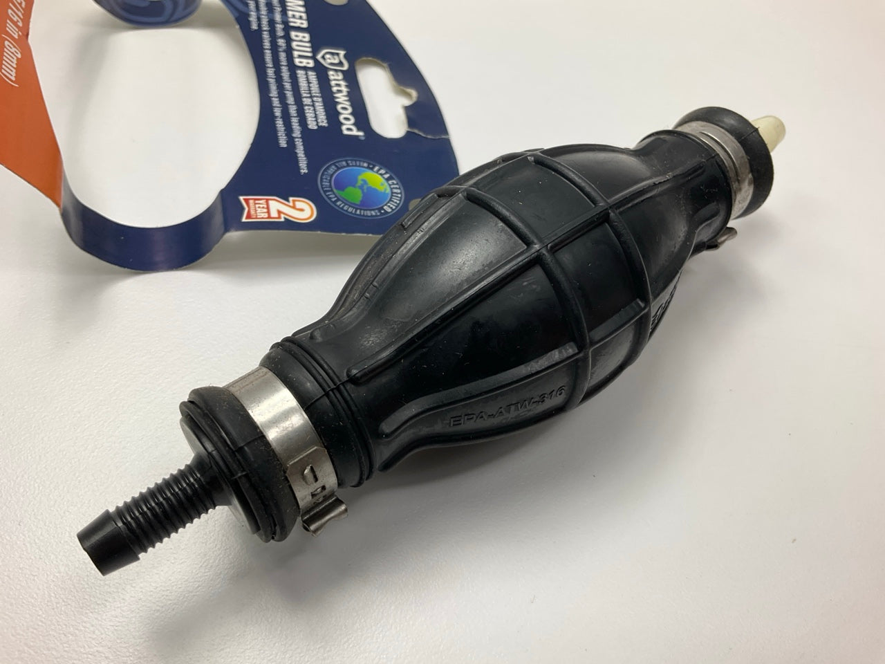 Attwood 93516LP7 Universal High Output Fuel Primer Bulb 5/16 Inch (8 Mm)