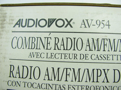 Audiovox AV-954 Electronically Tuned AM FM MPX Combo Cassette Radio - VINTAGE