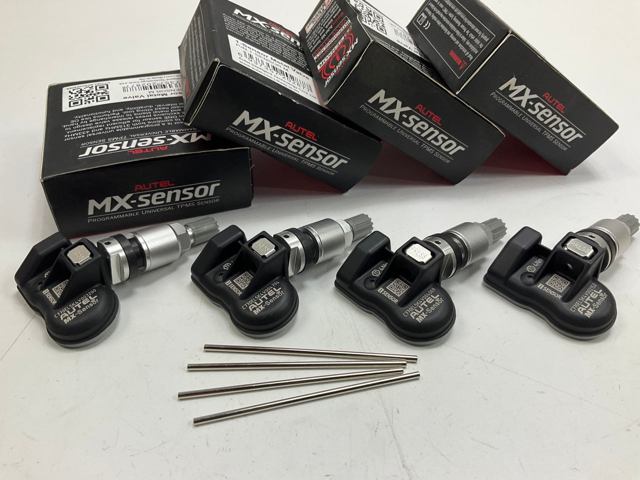 (4) Autel MX TPMS 1-Sensor M Programmable Universal Sensor With Metal Valve Stem