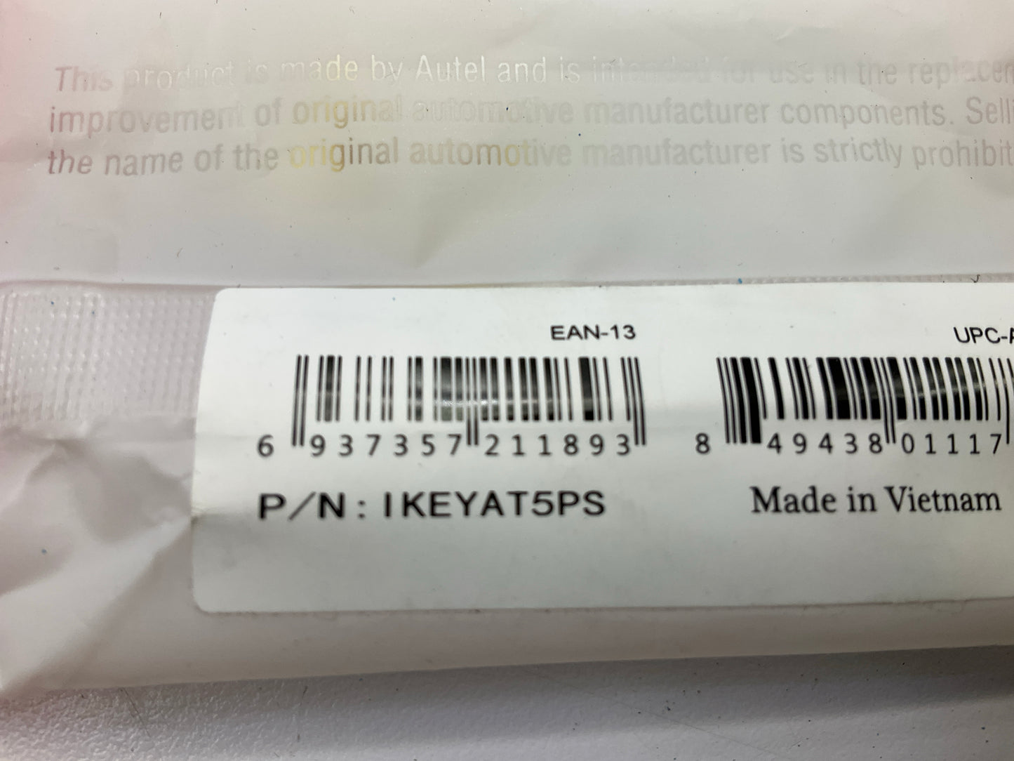 (5) Autel IKEYAT5PS Ikey Universal Smart Key Remote Key Fob Standard 5 Button