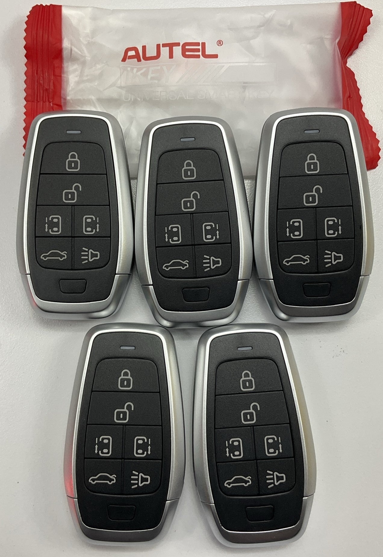 (5) Autel IKEYAT6TPS Ikey Universal Smart Key Standard 6 Button Remote Fob