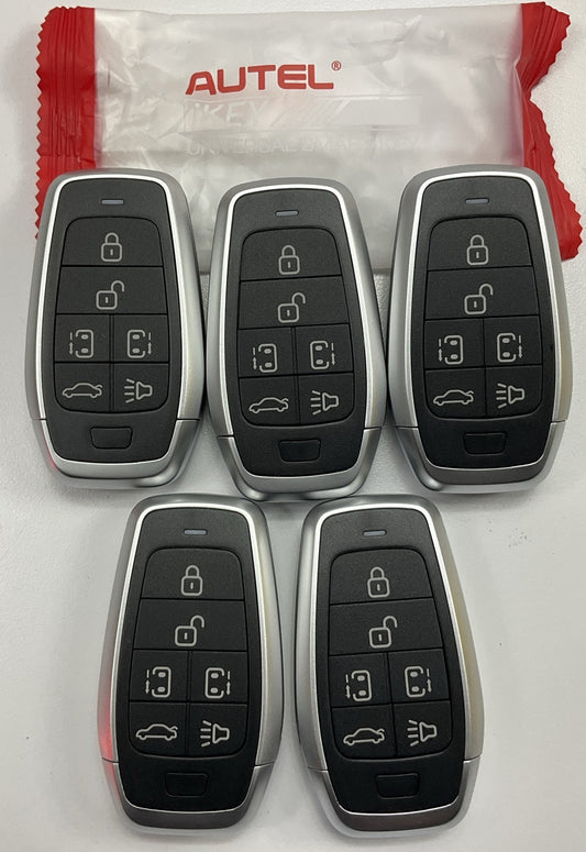 (5) Autel IKEYAT6TPS Ikey Universal Smart Key Standard 6 Button Remote Fob