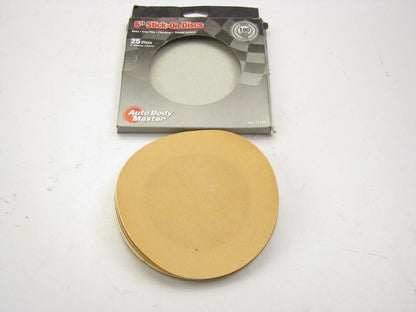 (25) Auto Body Master 13180 6'' Sanding Filing Grinding Abrasive Discs 180 Grit