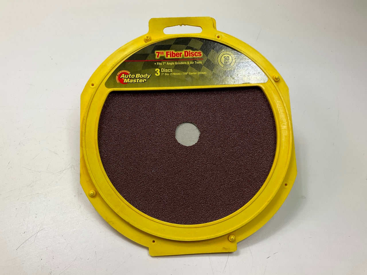 (4) Auto Body Master 19750, 7'' Fiber Grinding / Sanding Discs, 50 Grit, 12 Disc