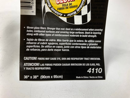 Auto Body Master 4110 Woven Glass Fiber Fiberglass Cloth 36''x38''