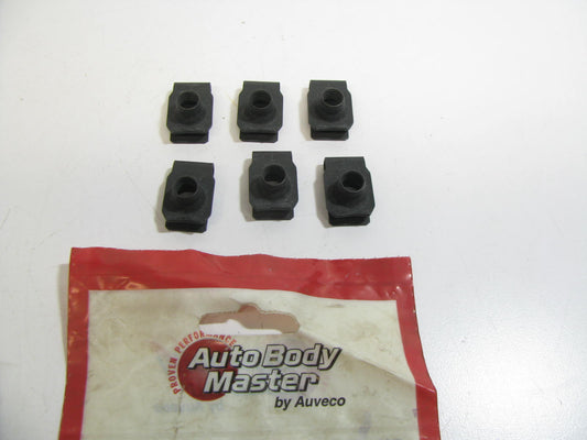 (6) Auto Body Master PM41077 Extruded 'U' Nut M8-1.25 Screw Size .8mm-4mm Range