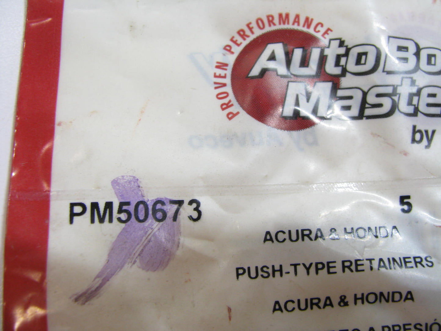 (5) Auto Body Master PM50673 Push Style Fastener Retainer For Acura & Honda