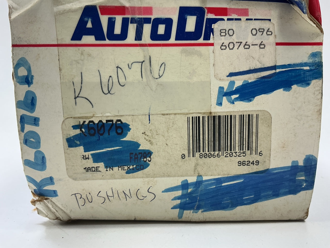 Auto Drive K6076 Suspension Control Arm Bushing Kit - Front Lower