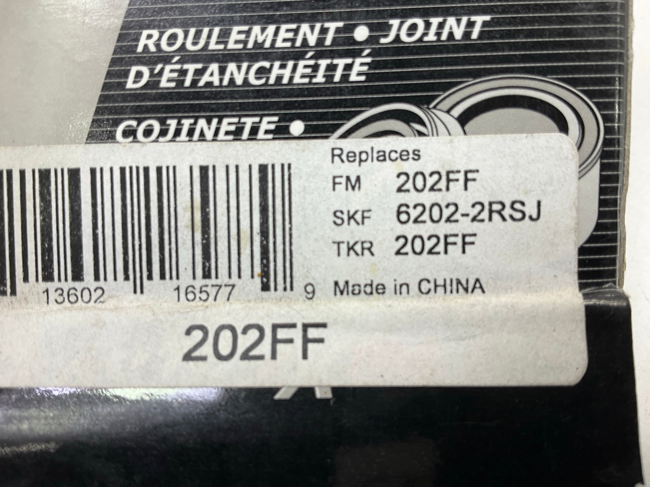 Auto Extra 202FF Alternator Drive End / Clutch Pilot Bearing 6202-2RSJ