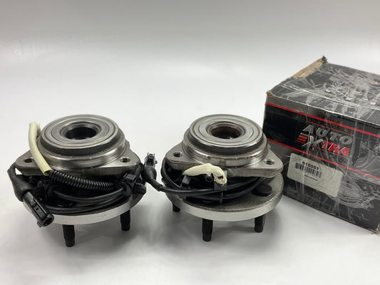 (2) Auto Extra 515051 FRONT Axle Bearing And Hub With ABS & 4WD