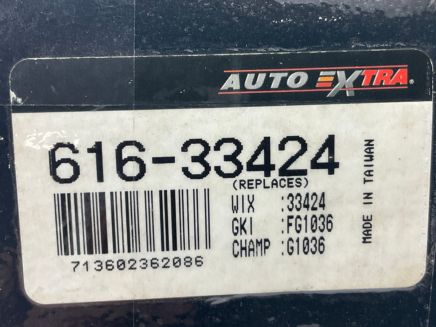 Auto Extra 616-33424 Fuel Filter Replaces 86424, G1036, 33424