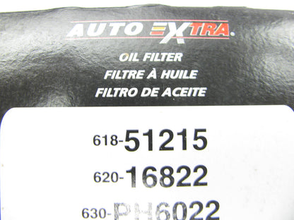 (4) Auto Extra 618-51215 Oil Filter Replaces PH6022 ML16822 PH7017 LF576 85215