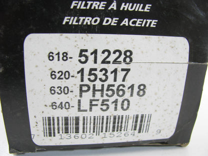 Auto Extra 618-51228 Oil Filter Replaces PH5618 57302 L15317 PH2008 LF510 B1435
