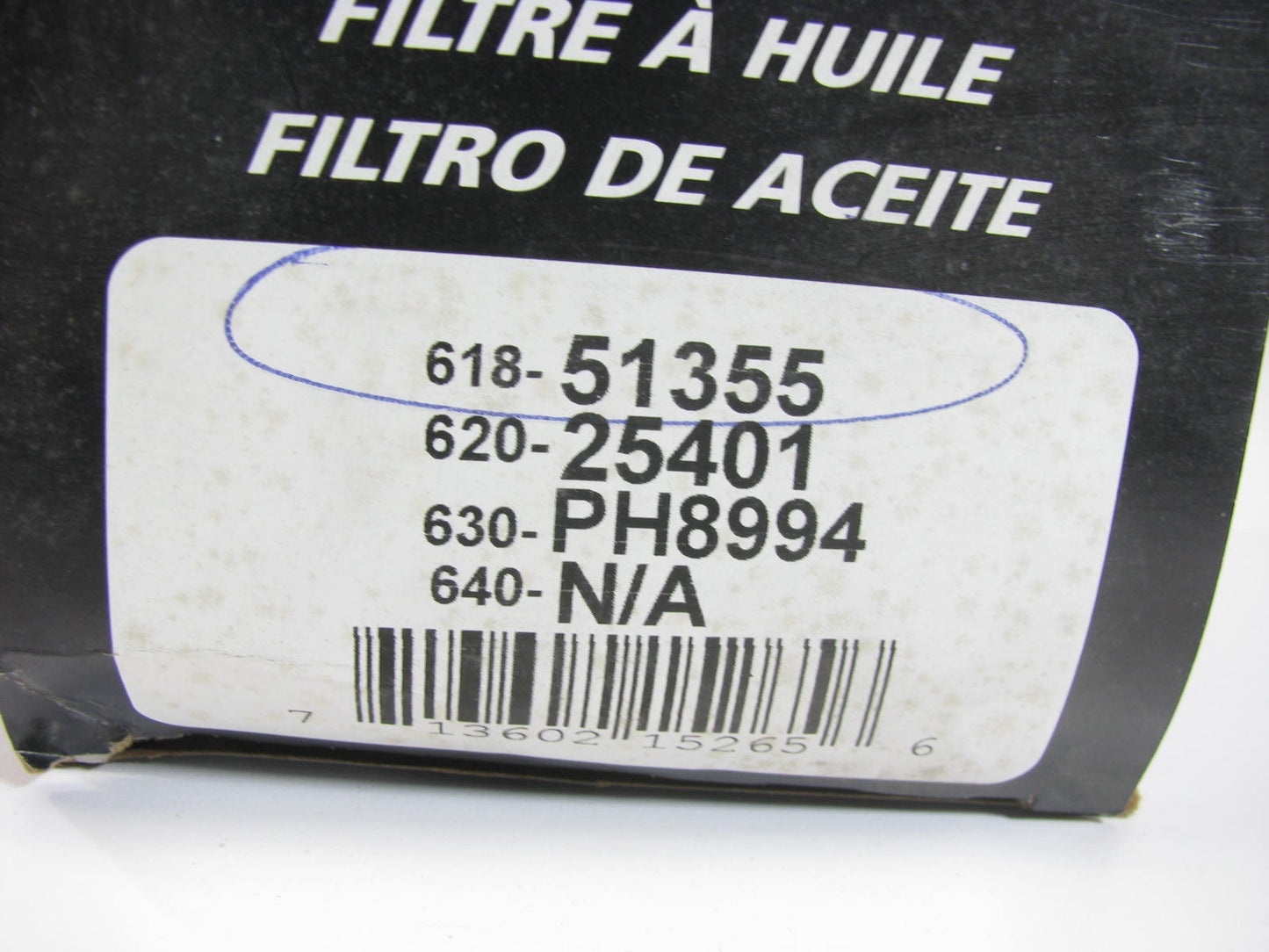 (2) Auto Extra 618-51355 Oil Filter Replaces PH8994 51355 L25401 PH453 LF477